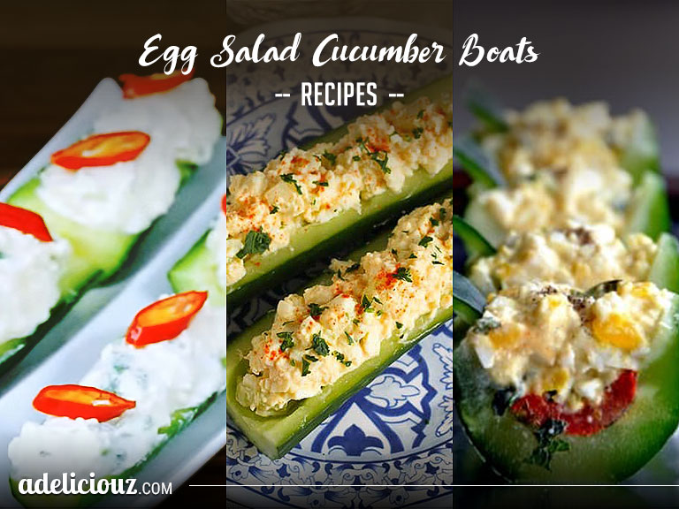 Egg Salad Cucumber Boats Recipes