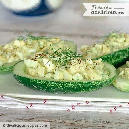 Stuffed Cucumber Boats by Divalicious Recipes