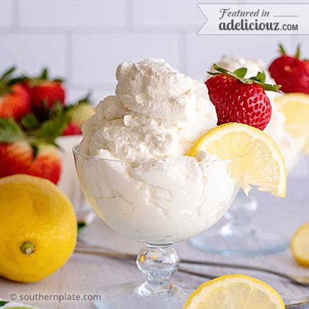 Lemon Syllabub from Southern Plate